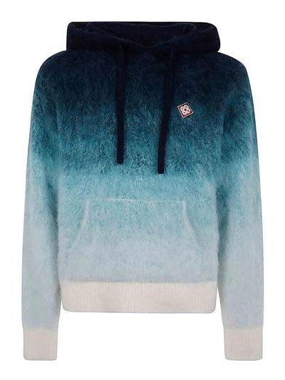 Felpa Con Cappuccio In Mohair Sfumato