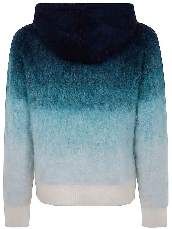 Felpa Con Cappuccio In Mohair Sfumato