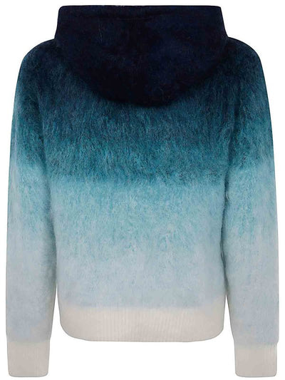 Felpa Con Cappuccio In Mohair Sfumato