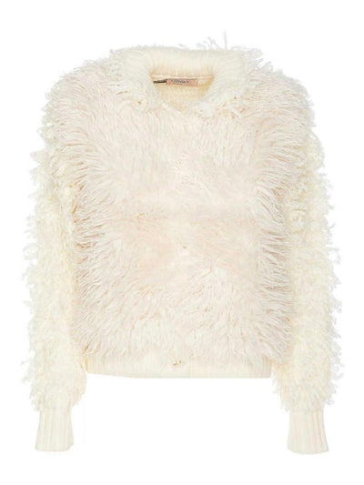 Giacca In Maglia Bianca Twinset