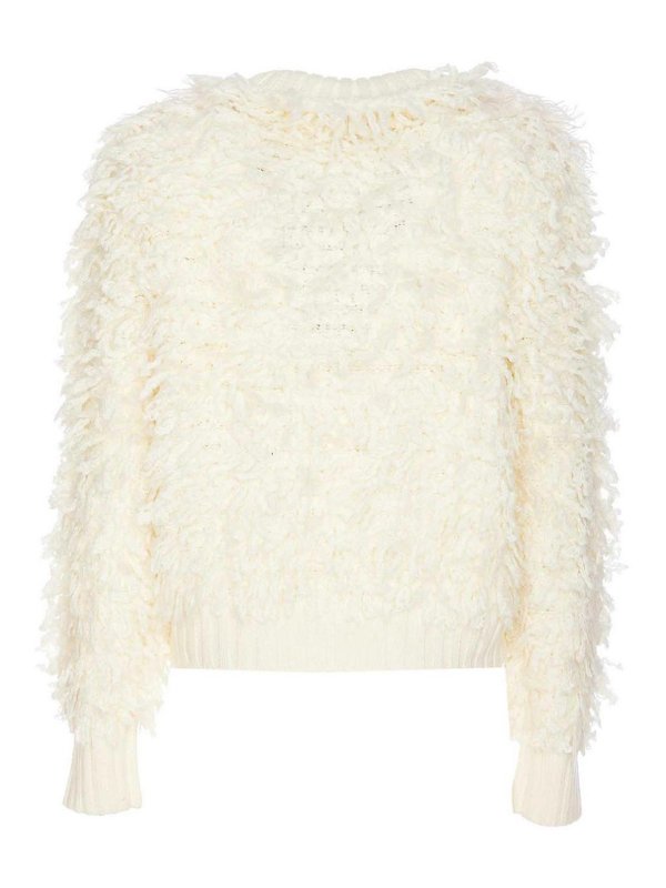 Giacca In Maglia Bianca Twinset