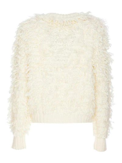Giacca In Maglia Bianca Twinset