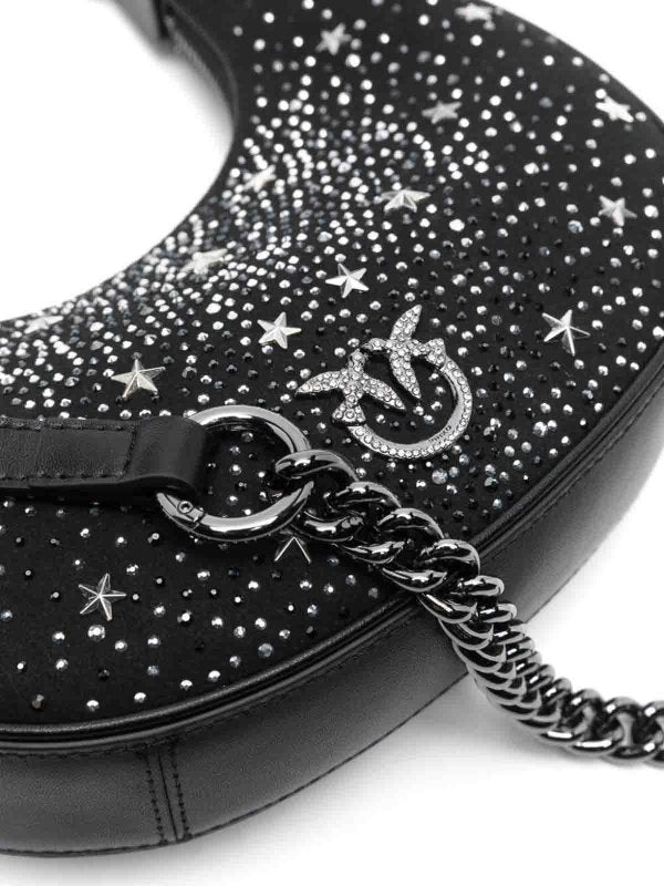 Borsa Brioche Hobo Mini Full Strass