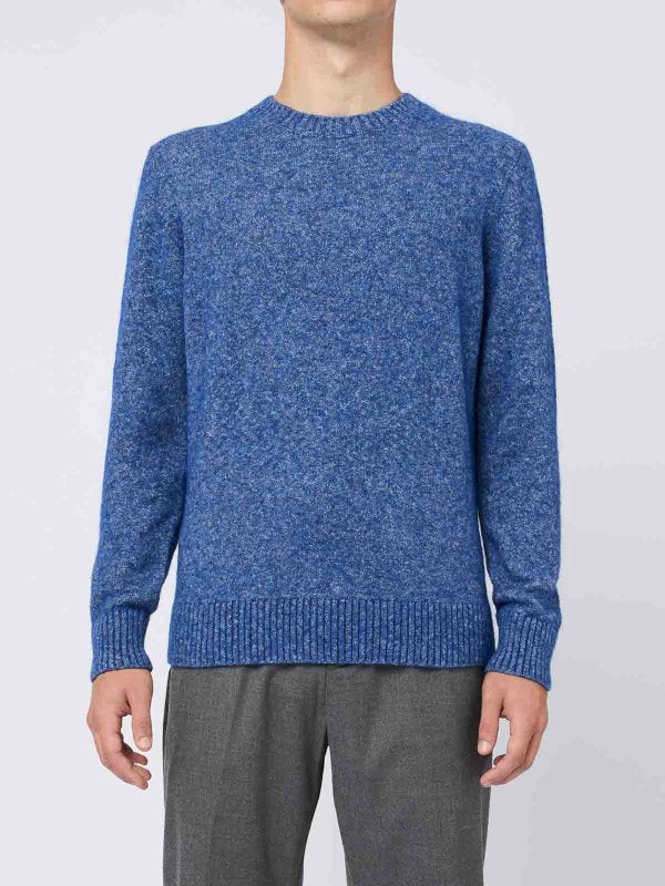 Maglione Girocollo In Maglia Mista