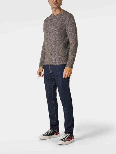 Maglione Girocollo In Maglia Mista