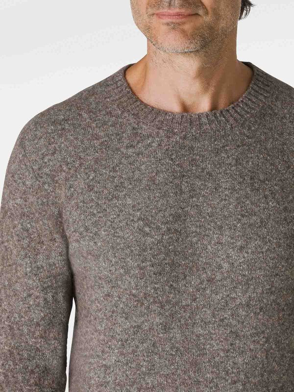 Maglione Girocollo In Maglia Mista
