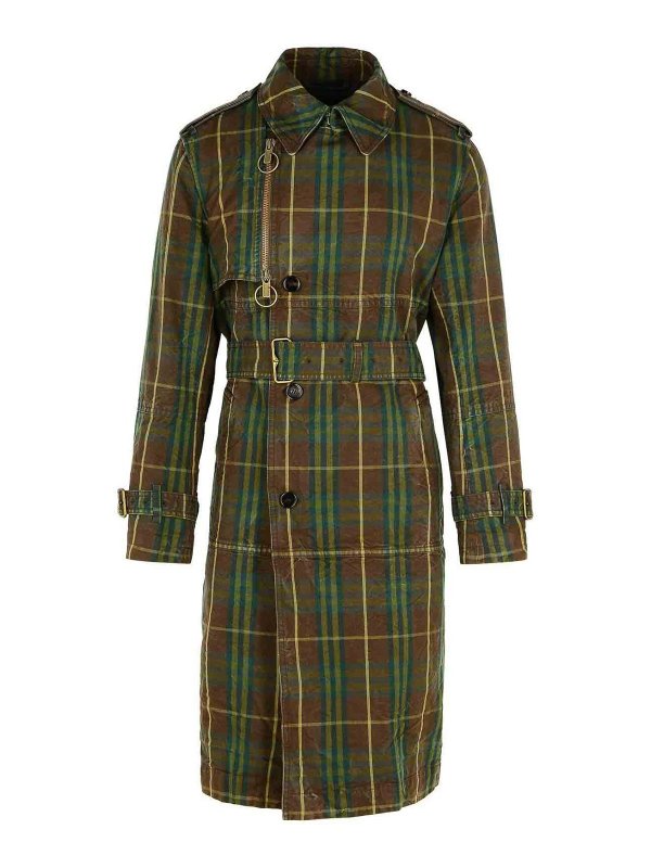 Trench In Cotone Verde Scuro