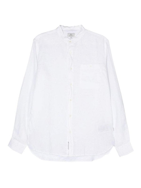 Camicia In Lino A Maniche Lunghe
