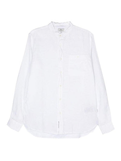 Camicia In Lino A Maniche Lunghe
