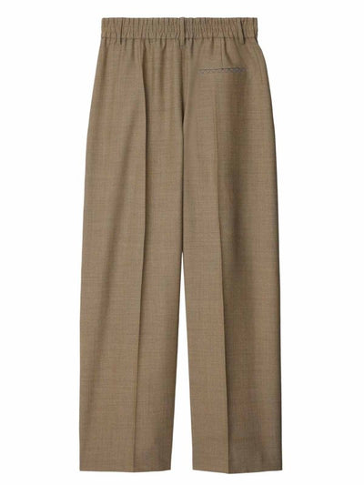 Pantaloni Sartoriali In Lana A Spina Di Pesce
