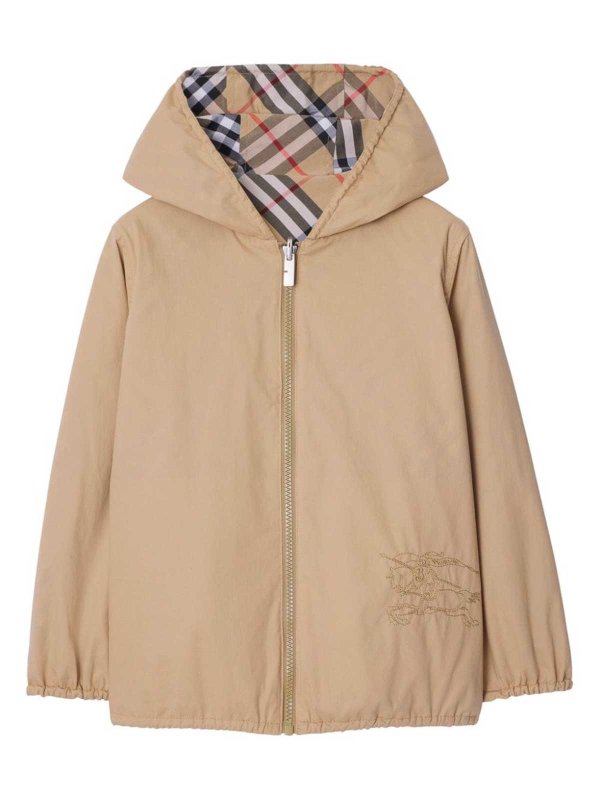 Giacca Reversibile In Cotone Con Motivo Check