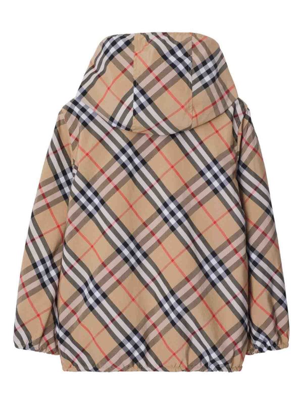Giacca Reversibile In Cotone Con Motivo Check