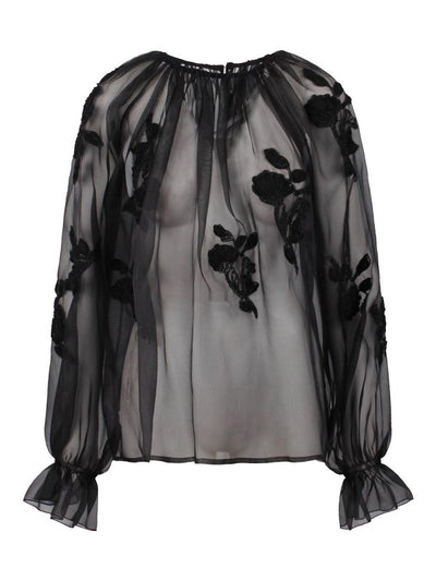 Blusa In Pizzo A Fiori