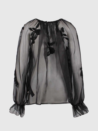 Blusa In Pizzo A Fiori