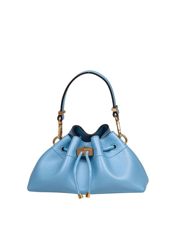 Mini Borsa Bon Bon In Pelle Colore Celeste