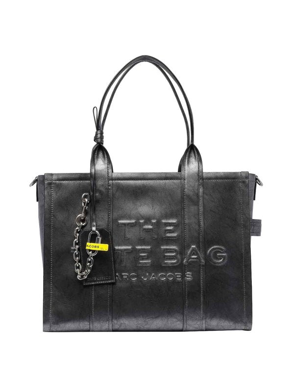La Borsa Tote Grande Metallizzata Invecchiata