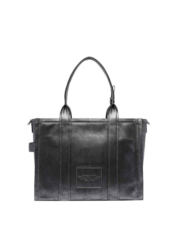 La Borsa Tote Grande Metallizzata Invecchiata