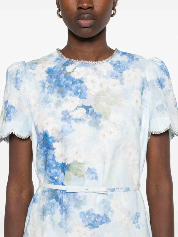 Vestito Corto Con Stampa Floreale