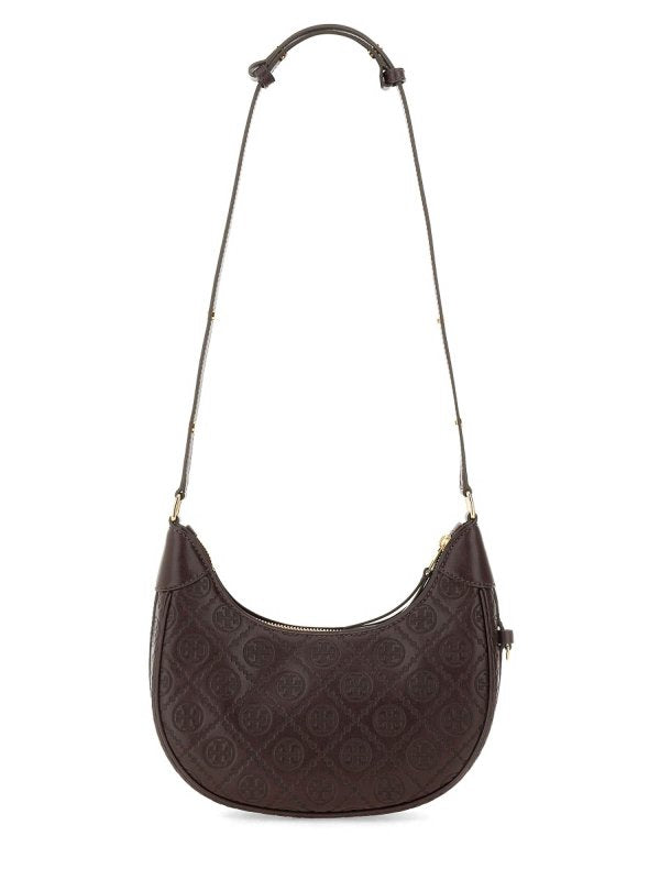 Borsa A Mezzaluna Con Monogramma T