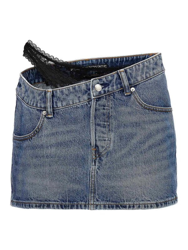 Dip Side Lace Undie Mini Skirt