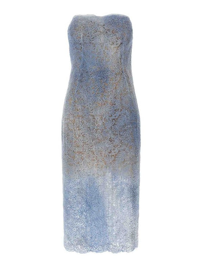Abito Con Corsetto In Pizzo
