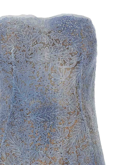 Abito Con Corsetto In Pizzo