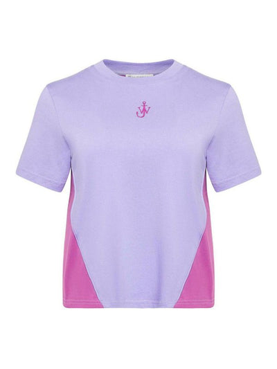 T-shirt Corta Con Pannelli Ricamati