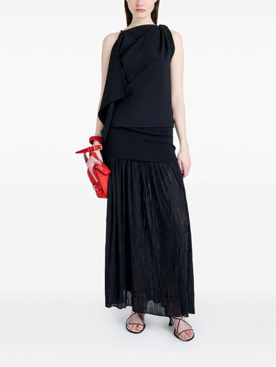 Gonna Paige In Crepe Di Chiffon Plissettata