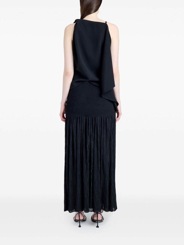 Gonna Paige In Crepe Di Chiffon Plissettata