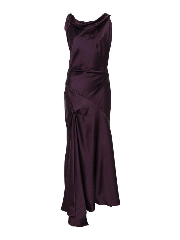 Vestito  Midi Drappeggiato Asimmetrico