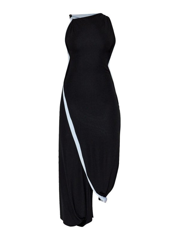 Vestito  In Jersey Bicolore