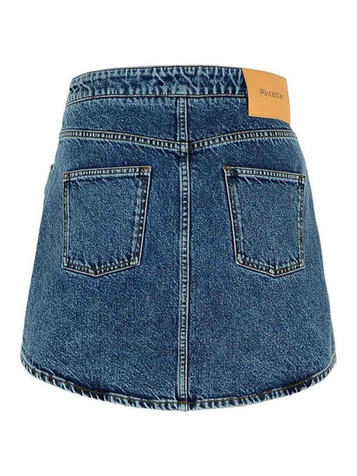 Minigonna In Denim Blu