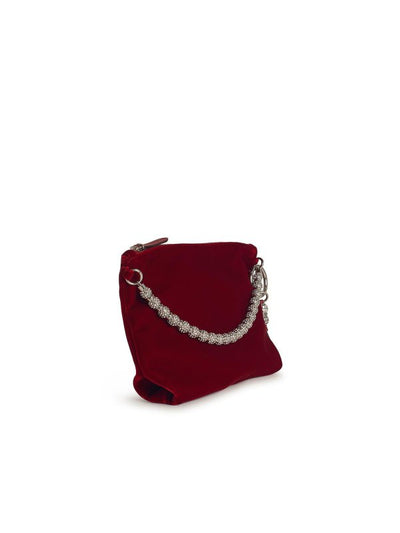 Borsa Callie In Velluto Bordeaux