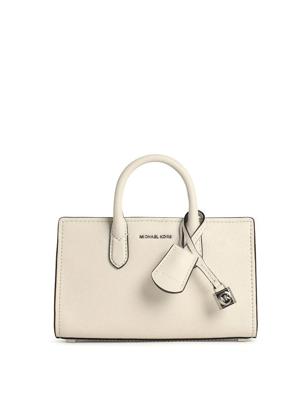 Borsa In Pelle Bianca Scarlatta