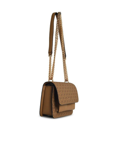 Borsa A Tracolla Claire In Pelle Beige