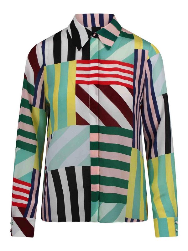 Top Con Abbottonatura Willa Sorbet Stripe