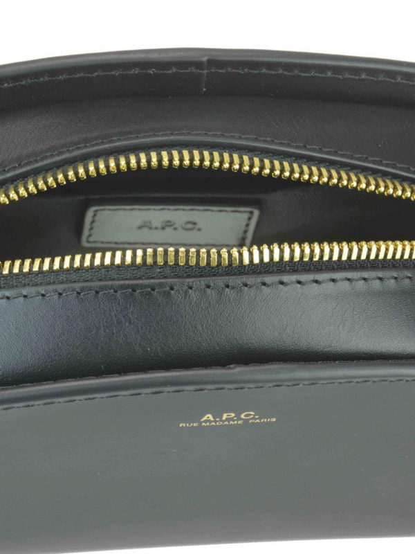 Borsa A Mezza Luna Nera In Pelle