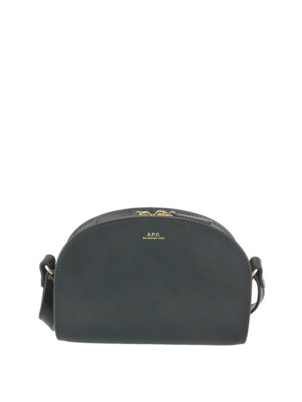 Borsa A Mezza Luna Nera In Pelle