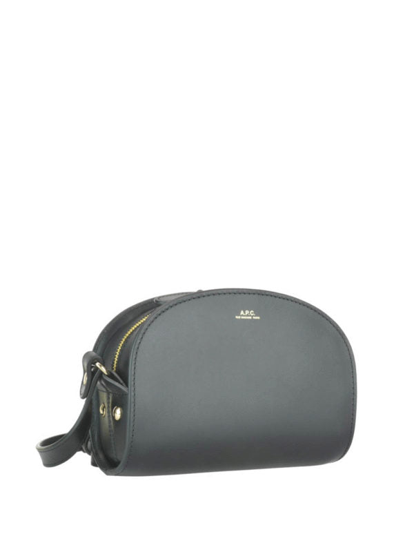 Borsa A Mezza Luna Nera In Pelle