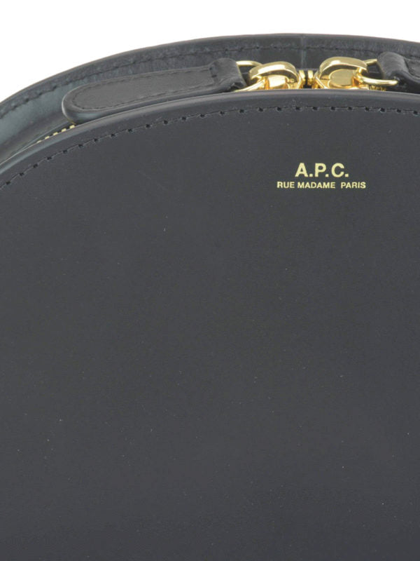 Borsa A Mezza Luna Nera In Pelle