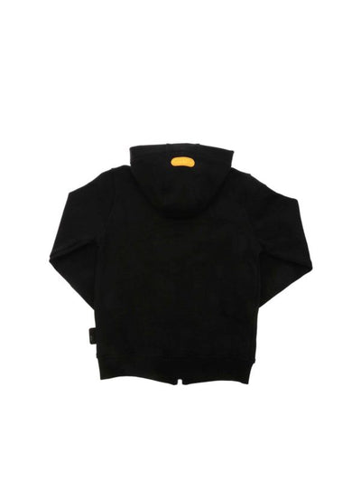 Felpa Nera Con Logo Fluo