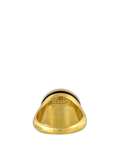 Anello Con Greca E Testa Di Medusa In Ottone