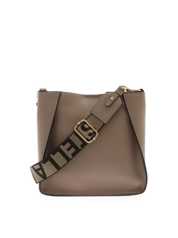 Borsa Mini Color Tortora Con Logo