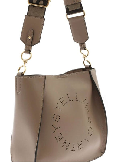 Borsa Mini Color Tortora Con Logo