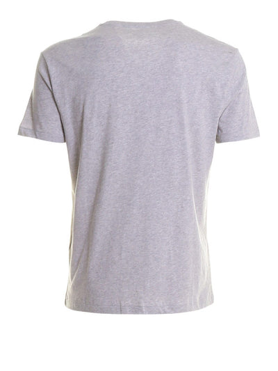 T-shirt In Jersey Melange Con Logo Ricamato