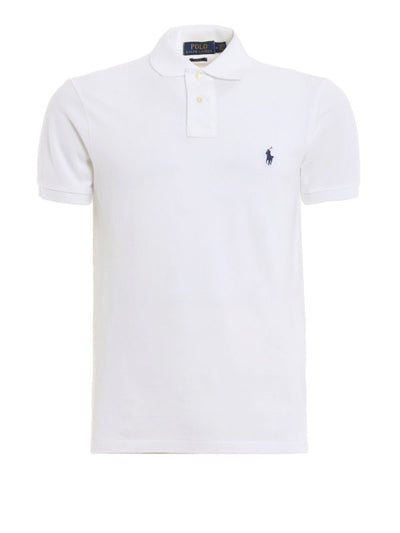 Polo In Cotone Piqué Bianco