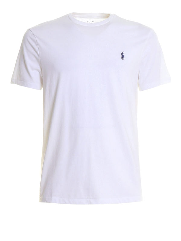 T-shirt In Jersey Con Ricamo Del Logo