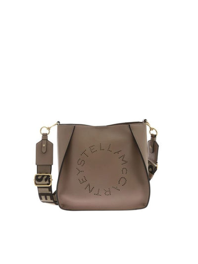 Borsa Mini Color Tortora Con Logo