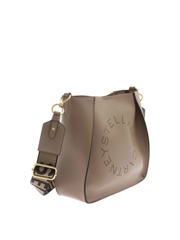 Borsa Mini Color Tortora Con Logo