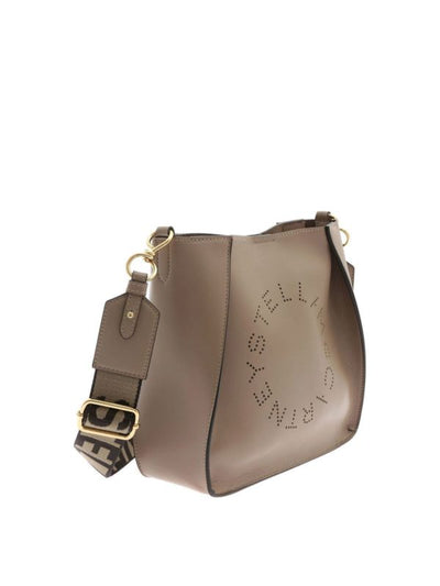 Borsa Mini Color Tortora Con Logo